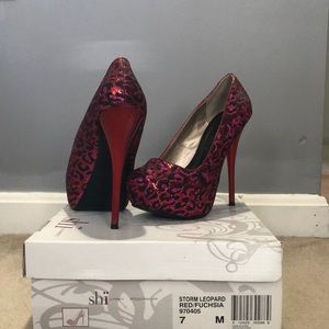 Storm Leopard Heels Shi by Journeys